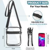 Black Transparent PVC Zipper Crossbody Bag