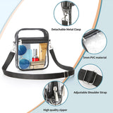 Black Transparent PVC Zipper Crossbody Bag