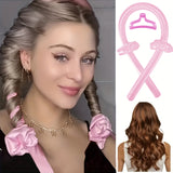 Pink Sponge Heatless Hair Curler Headband