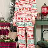 White Christmas Pullover and Drawstring Pants Pajama Set