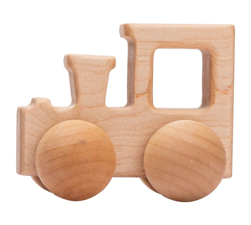 Baby Wooden Toys Beech Wood Car Blocks Cartoon Van Educational Montessori Toys Children Baby Teething Newborn Birthday Gift