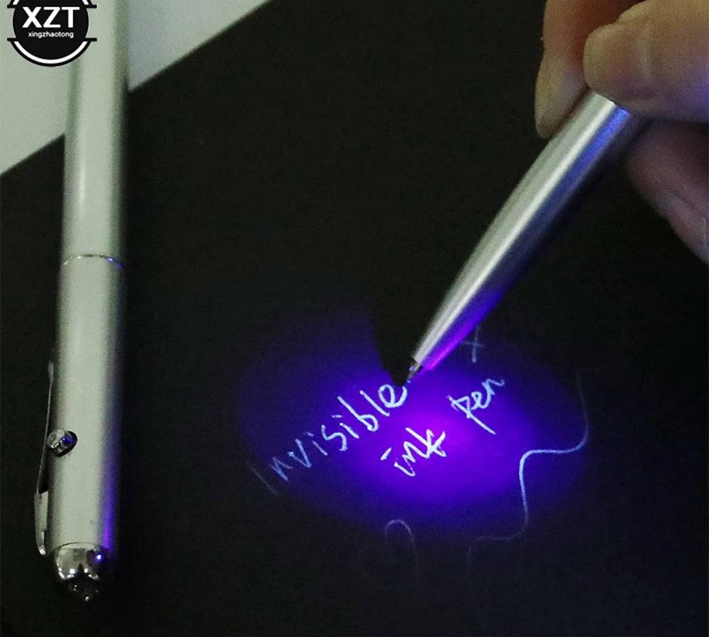 Invisible Ink Pen With Uv Light Hidden Handwriting Novelty Ballpoint Pens Office School Supplies Magic Secret Ballpoint pen