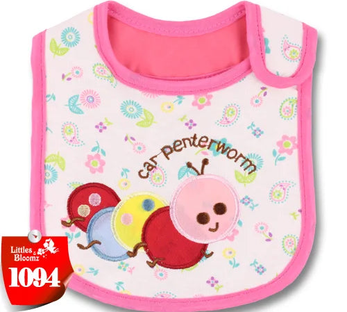 [Littles&Bloomz] Baby Girl Boy Feeding Bibs Waterproof Apron Cartoon Towel Kids Toddler Dinner baberos Bandanas Burp Cloths