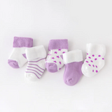 5Pair/lot New boy and girl  baby socks thick newborn autumn and winter warm foot sock