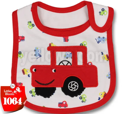 [Littles&Bloomz] Baby Girl Boy Feeding Bibs Waterproof Apron Cartoon Towel Kids Toddler Dinner baberos Bandanas Burp Cloths