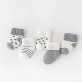 5Pair/lot New boy and girl  baby socks thick newborn autumn and winter warm foot sock