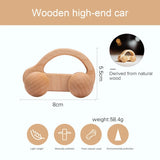 Baby Wooden Toys Beech Wood Car Blocks Cartoon Van Educational Montessori Toys Children Baby Teething Newborn Birthday Gift