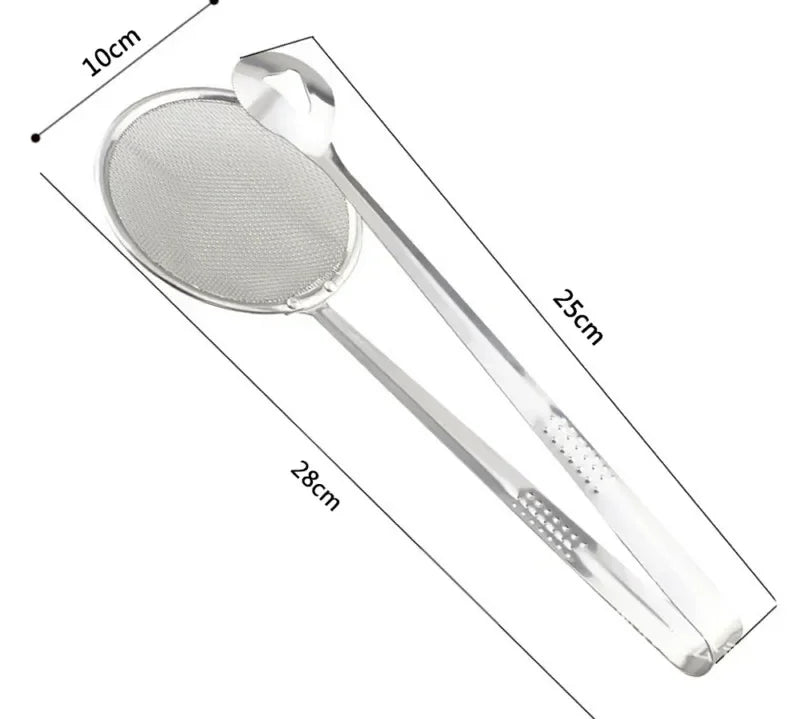 Kitchen Accessories Multifunction Stainless Steel Sieve Filter Spoon Fried Food Oil Strainer Clip Handheld Cooking Tools Gadgets