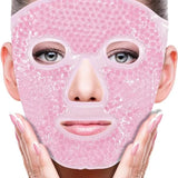 SPA Ice Cold and Hot Heat Full Face Eye Mask Sleeping Ice Pack Reduce Face Puff Dark Circles Gel Beads Compress for Woman