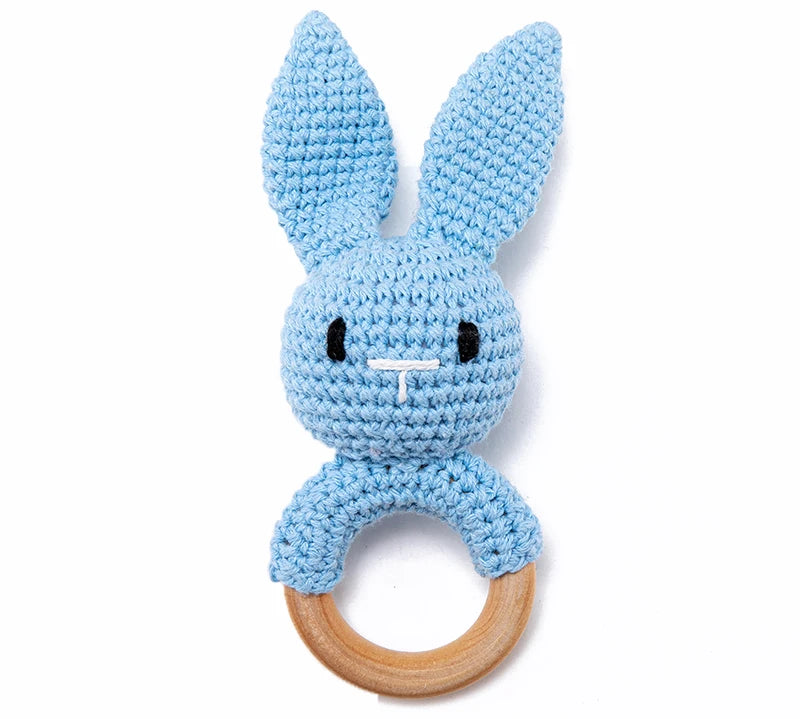 Baby Toys Crochet Animal Rattle Cartoon Music Rattle Toys for Baby Kawaii Teether Rattle Baby Toy 0 12 Months Montessori Toys