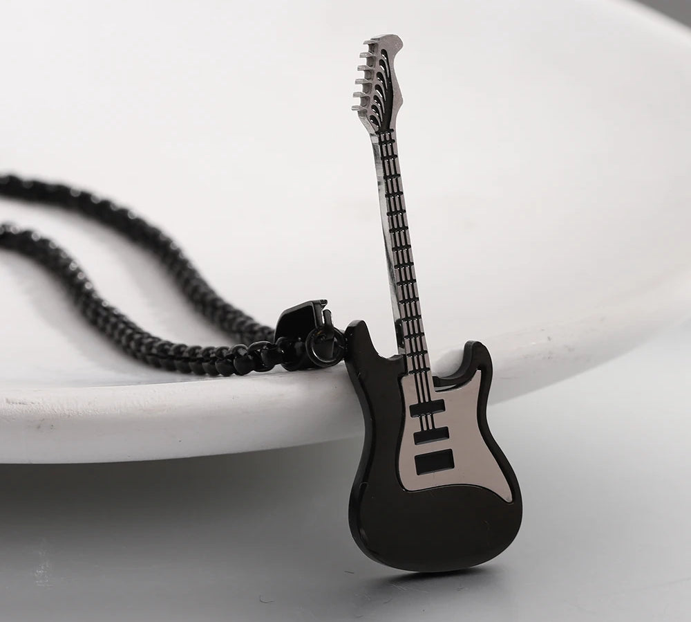 VQYSKO Personalized Electric Guitar Charm Necklace Music Jewelry  Player Gifts Lover & Teacher Best Friend