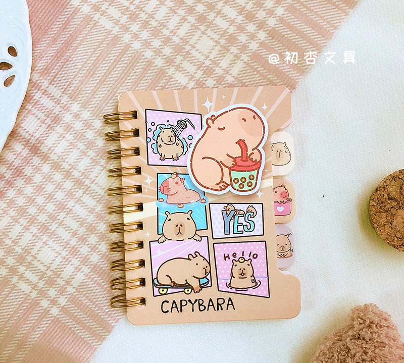 kawaii Stationery School supplies Office accessories Scratch paper memo pad Notepad diary journal capybara Aesthetic notebook