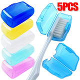 5Pcs/set Portable Toothbrush Head Cover Caps Tooth Brush Protector Case Holder Outdoor Travel Hike Camping Bathroom Accessories