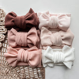 Baby Headband Newborn Baby Girl Hair Accessories Children's Headwear Knit Big Bow Double Layer Kids Hair Band Turban Headdress