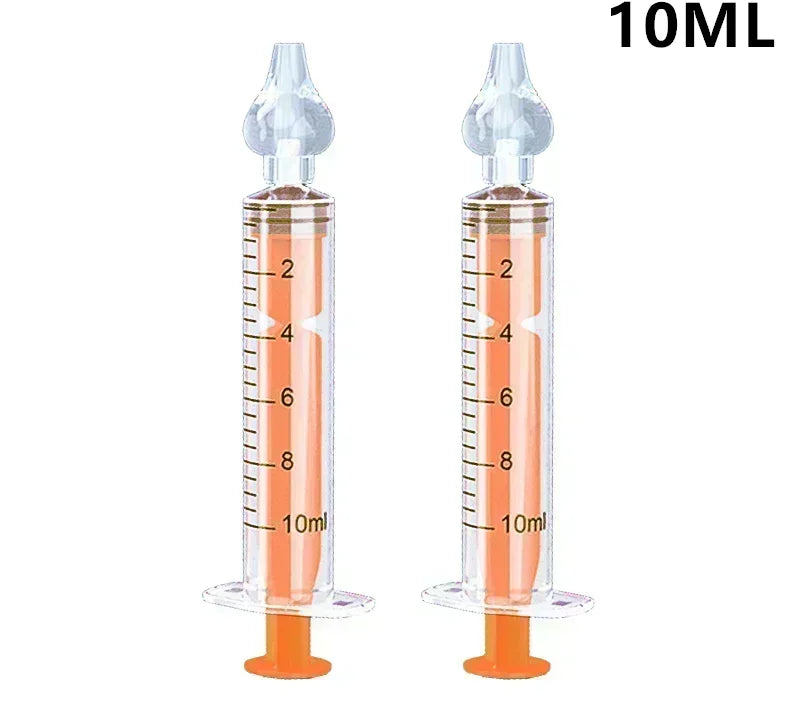 Needle Tube Baby Nasal Aspirator Syringe Baby Nose Cleaner Rhinitis Nasal Washer Irrigator Baby Nose Washing for Children 2PCS