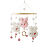 Let's Make Wooden Baby Rattles Soft Felt Cartoon Bear Cloudy Star Moon Hanging Bed Bell Mobile Crib Montessori Education Toys