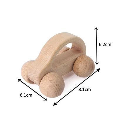 Baby Wooden Toys Beech Wood Car Blocks Cartoon Van Educational Montessori Toys Children Baby Teething Newborn Birthday Gift