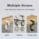 5 Shaped Table Edge Hook Student Desk Side Hanging Bag Removable Office Handbag Holders Table Hooks Office Desk Organizer