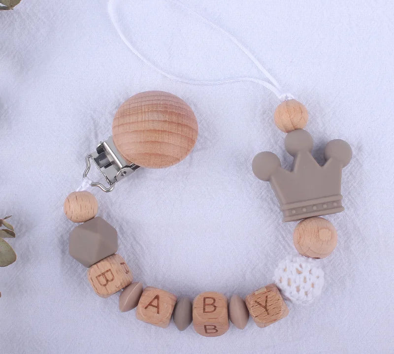 Baby Pacifier Clips Personalized Name Teethers Toys Dummy Nipples Holder Clip Chain Babies Accessories Newborn Gifts Custom 2023