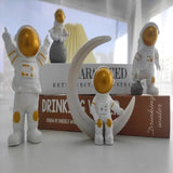 4/3pcs Universe Rocket Astronaut Desk Decoration Kawaii Figurines Office Accessories Home Decoration Desktop Model Birthday Gift