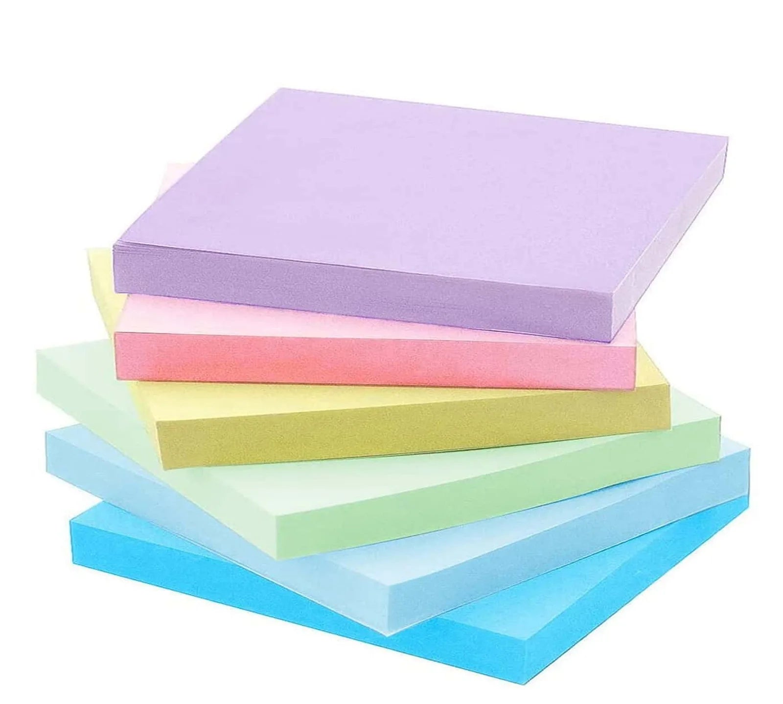 6 Pcs Fluorescent color 3*3inch Sticky Note Note Pads Stickers Planner Sticker Notepad Memo pad School Office Supplies