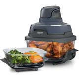 Air Fryer, Microwave, Freezer & Dishwasher Safe, Non Toxic Glass Portable Cooking System, 4 QT & 6 Cup Glass Containers