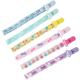 Baby Pacifier Clips Boys Girls Teeth Toy Fixing Straps and Silicone Spacer Sets Two Adjustable Lengths Cartoon Teething Pictures