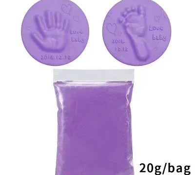 Baby Footprint Clay Makers Infant Air Drying Soft Clay 3D Fingerprint Imprint Paw Kits Parent-child Inkpad DIY Toy Kid Souvenirs