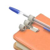 1PC Single/Double/Triple Hole Metal Spring Pen Holder With Pocket Clip Portable Doctors Nurse Uniform Pen Holder Office Supplies