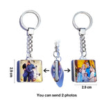 DIY Double Side Photo Custom Keychain Personalized Keyrings Customized Glass Cabochon Family Lovers Baby metal Key chain Gifts