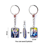 DIY Double Side Photo Custom Keychain Personalized Keyrings Customized Glass Cabochon Family Lovers Baby metal Key chain Gifts