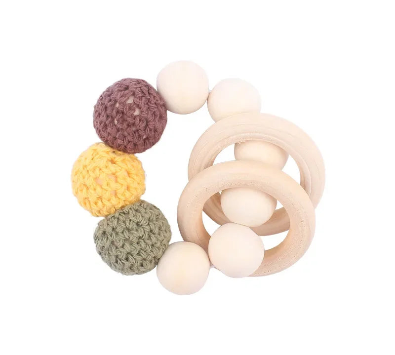 1-2pcs New Baby Pacifier Clips Teethers Bracelet Babies Chain Cute Big Crochet Color Wool Ball Newborn Dummy Nipples Holder Clip