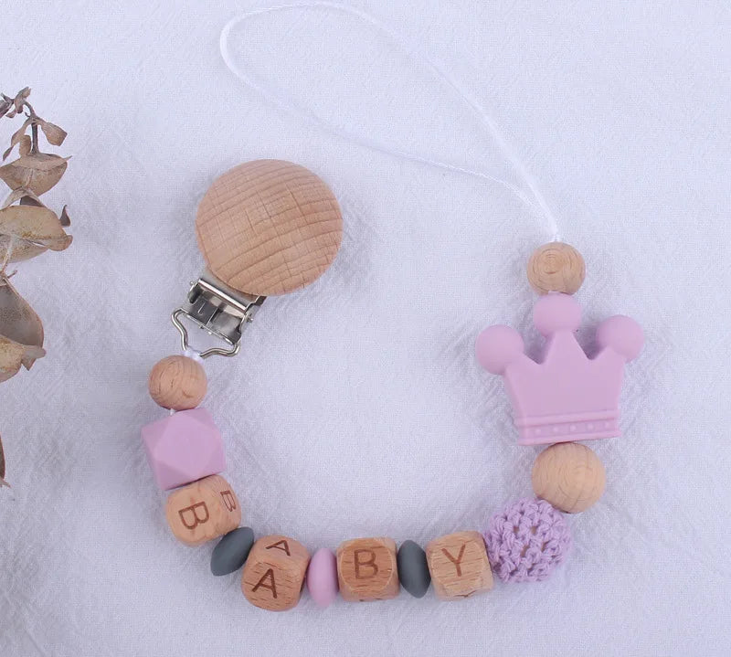 Baby Pacifier Clips Personalized Name Teethers Toys Dummy Nipples Holder Clip Chain Babies Accessories Newborn Gifts Custom 2023