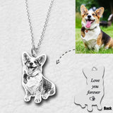 Personalized Pet Photo Necklace Engraved Pets Pendant Gifts Handmade Custom Dog Cat Keychain Memory Jewelry Picture Pendants