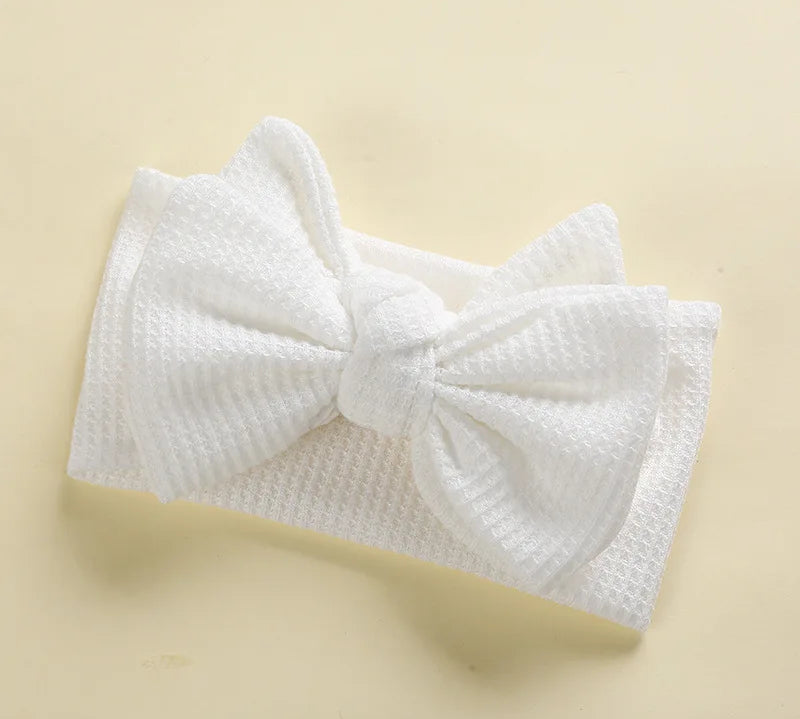 Baby Headband Newborn Baby Girl Hair Accessories Children's Headwear Knit Big Bow Double Layer Kids Hair Band Turban Headdress