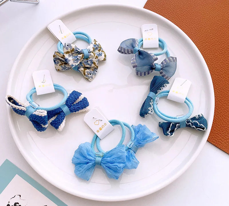 Baby Hair Band Girls Ties Bows Elastic Rubber Band Scrunchies Elastique Cheveux Fille Haar Kids Hair Accessories For Children