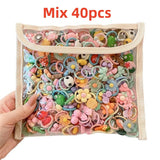 40/50/60Pcs/Lot Children Kids Hair Accessories Cartoon Elastic Hair Bands Baby Head Rope Small Animal Cute Girls Headdress