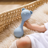 Baby Silicone Sand Hammer Toys 0 12 Months Baby Teether Toys Cartoon Bear Make Hoise Maracas Silicone Accessories for Babies