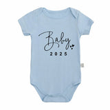 Baby 2025 Pregnancy Announcement Newborn Baby Bodysuits Cotton Summer Boys Girls Romper Jumpsuit Clothes Outfit