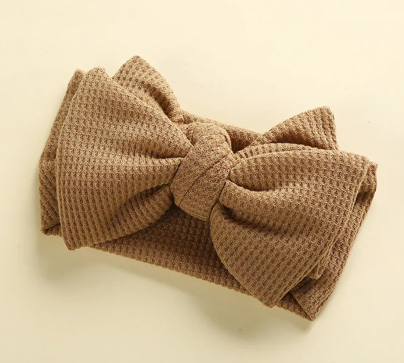 Baby Headband Newborn Baby Girl Hair Accessories Children's Headwear Knit Big Bow Double Layer Kids Hair Band Turban Headdress