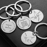 Personalized Keychain Love Gifts Customized Name Father's Mother's Day Papa Mom Key Chains Rings For Daddy Car Key Pendant