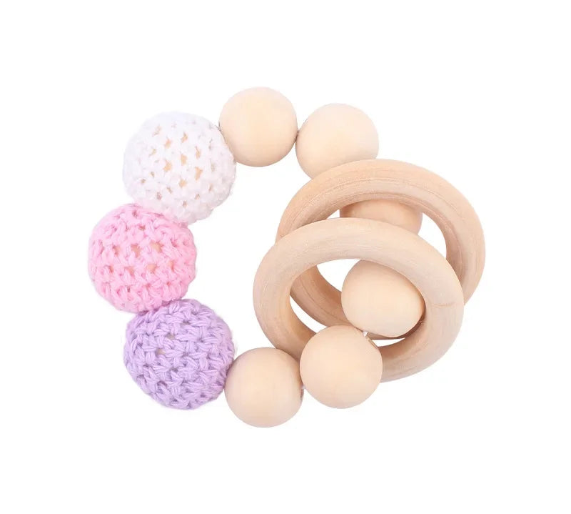 1-2pcs New Baby Pacifier Clips Teethers Bracelet Babies Chain Cute Big Crochet Color Wool Ball Newborn Dummy Nipples Holder Clip