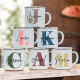 Personalized Mug Initial with Name Coffee Cup Bachelorette Party Best Man Bridesmaid Cups Wedding Birthday Gift for Men Women