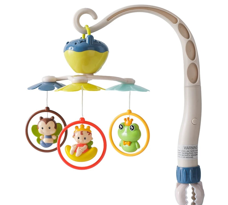 Baby Crib Mobile Wooden Bed Bell Rattle Toy Soft Felt Hot Air Balloon Wind Chime Pendant Newborn Comfort Bed Bell Toys Baby Gift