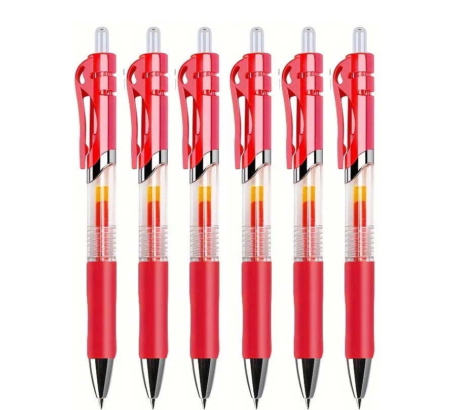 6/13pcs Retractable Gel Pens Set Black/Red/Blue Ink Ballpoint for Writing Refill Office Accessories School Supplies Stationery