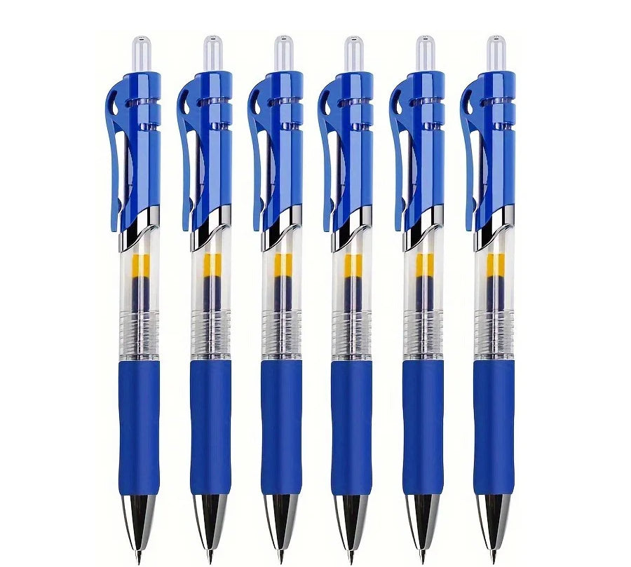 6/13pcs Retractable Gel Pens Set Black/Red/Blue Ink Ballpoint for Writing Refill Office Accessories School Supplies Stationery