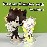 Custom Figure Standee Clear Acrylic Stand Cartoon Charm Game Anime Design Personalized Desk Decorate Model Keychain Gift for Fan