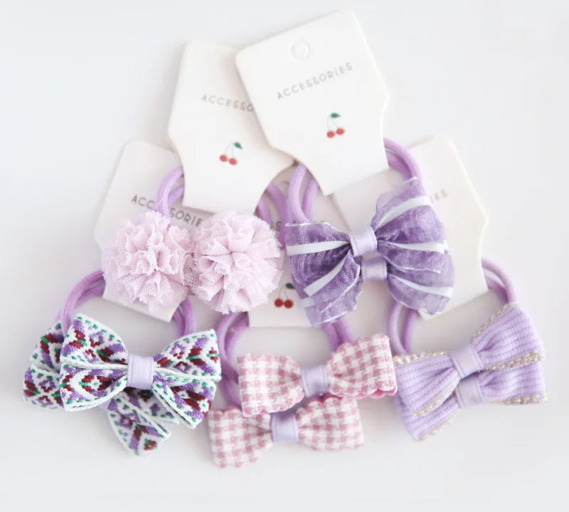 Baby Hair Band Girls Ties Bows Elastic Rubber Band Scrunchies Elastique Cheveux Fille Haar Kids Hair Accessories For Children