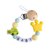 Custom Personalized Name Pacifier Chain for Baby Teether Newborn Toddler Silicone Clips Holder Baby Teething Toys Accessories