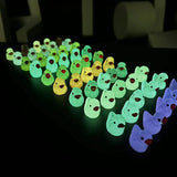 50PCS Luminous Mini Ducks Moss Microlandscape Miniature Duck Figurines Fairy Garden Accessories Home Decor Glow in The Dark